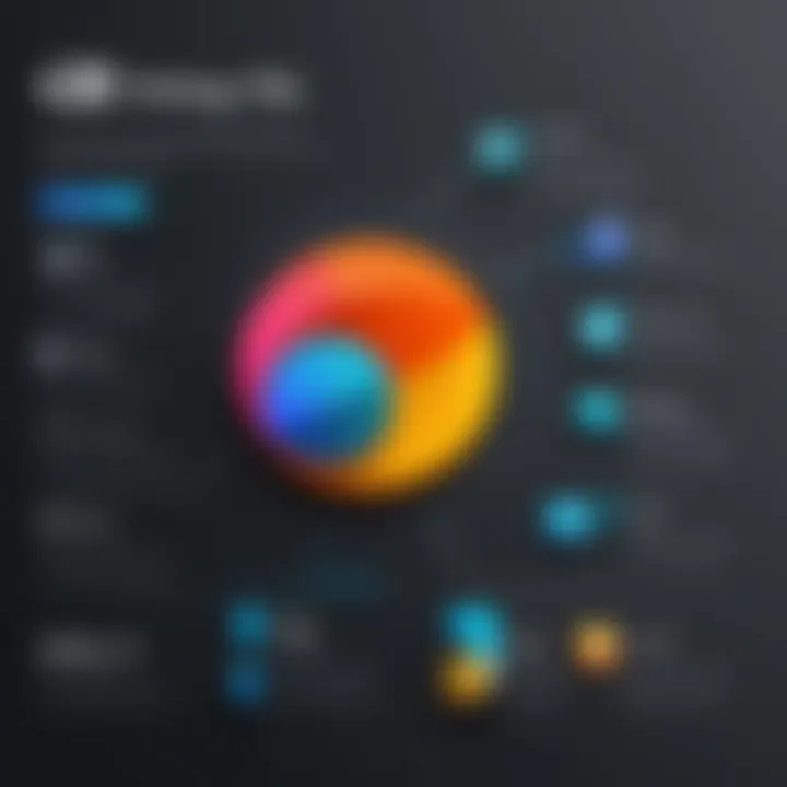 Illustration of various file formats including PNG and PDF