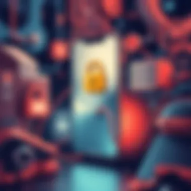 Understanding the Risks of Lock Screen Apps A conceptual image illustrating potential pitfalls of using lock screen apps