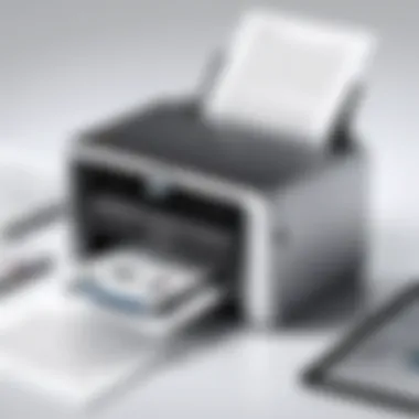 Illustration of wireless printing