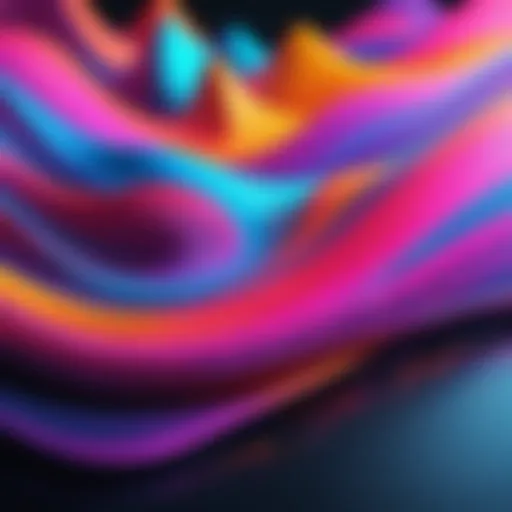 A vibrant digital artwork created in Procreate showcasing advanced techniques.