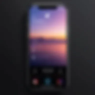 A serene setting showcasing an iPhone with a call interface