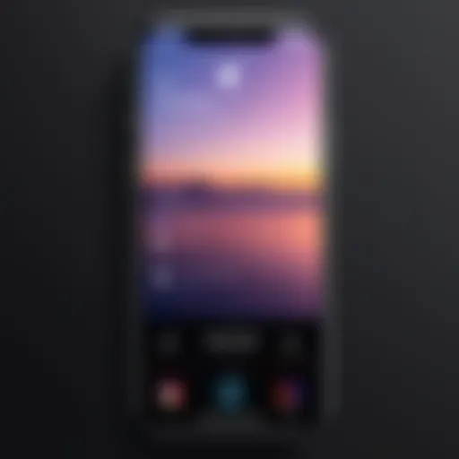 A serene setting showcasing an iPhone with a call interface