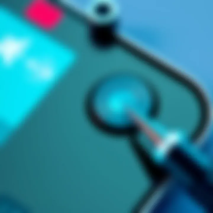 Close-up of iPhone speakers
