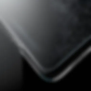 Close-up of a high-quality tempered glass screen protector