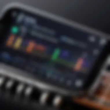 Showcase of Smartphone Guitar Tuner Applications Various smartphone guitar tuner applications showcased on a screen