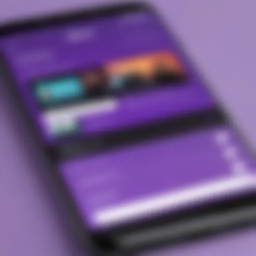 User navigating the Twitch mobile app interface