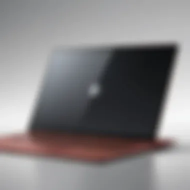 Showcasing the sleek design of a Surface Laptop