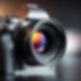 Camera with a shallow depth of field showcasing soft background blur