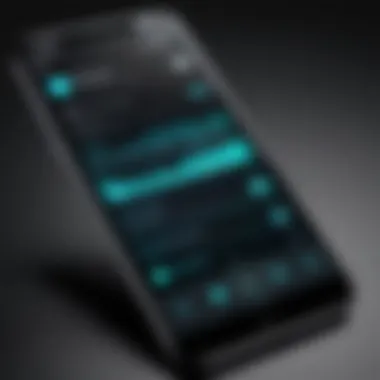 Smartphone Voice Modulation Application A smartphone displaying a voice modulation app interface