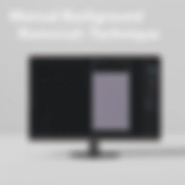 Manual Background Removal Techniques A screenshot demonstrating manual background removal techniques in photo editing software