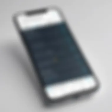 A sleek smartphone displaying a text scheduling app interface