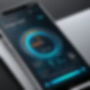 Testing Speed on a Modern Device A smartphone displaying a texting speed test.