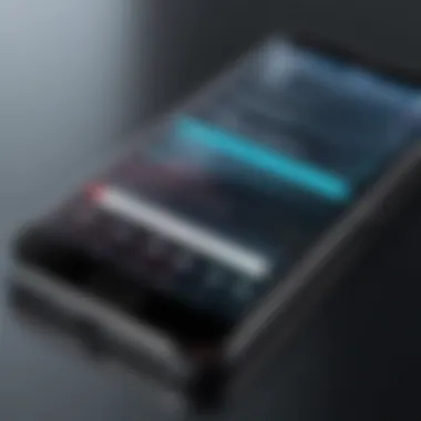 Smartphone Call Recorder Interface A sleek smartphone displaying a call recording app interface