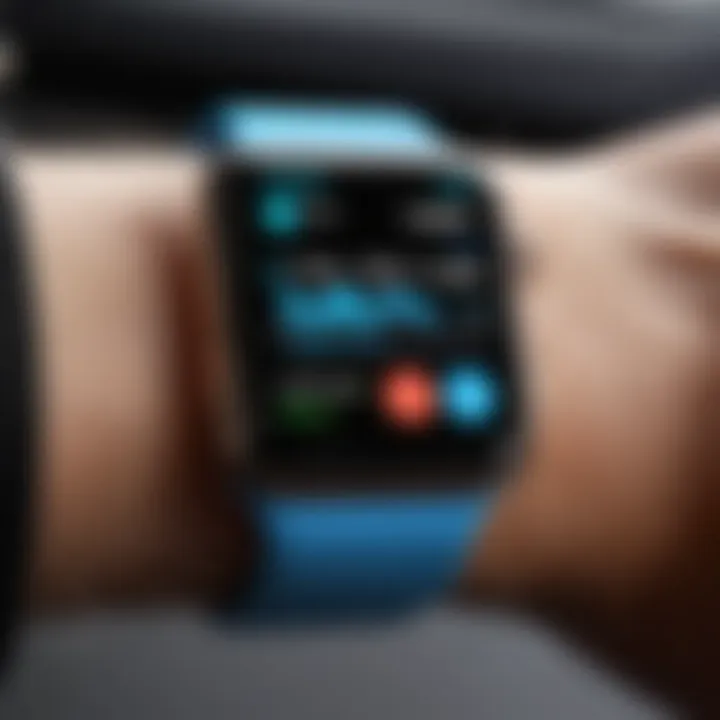 Apple Watch showcasing fitness tracking features