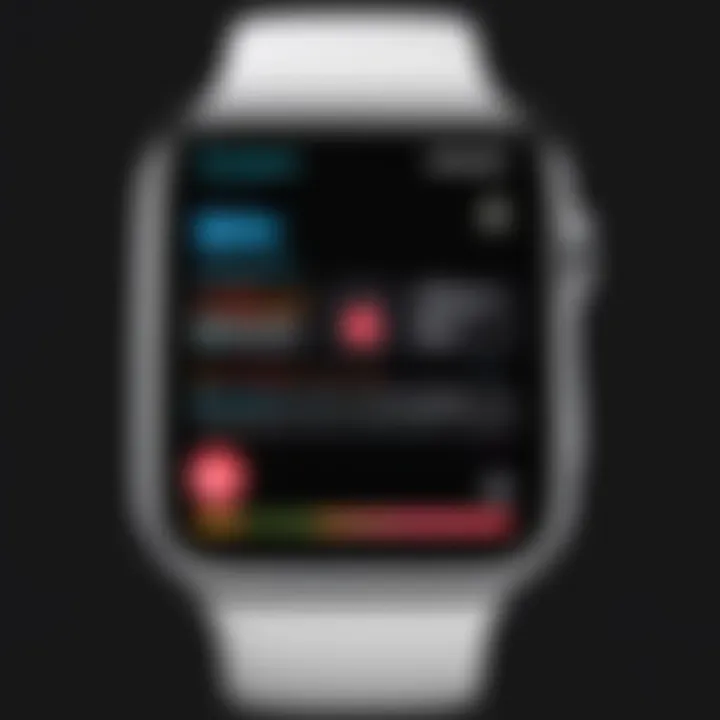 A close-up of the Apple Watch notifications interface