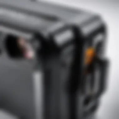 Close-up of the durable materials used in the AmazonBasics Hard Camera Case