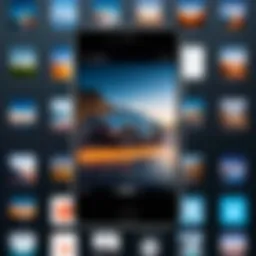 A smartphone displaying a locked photo gallery.