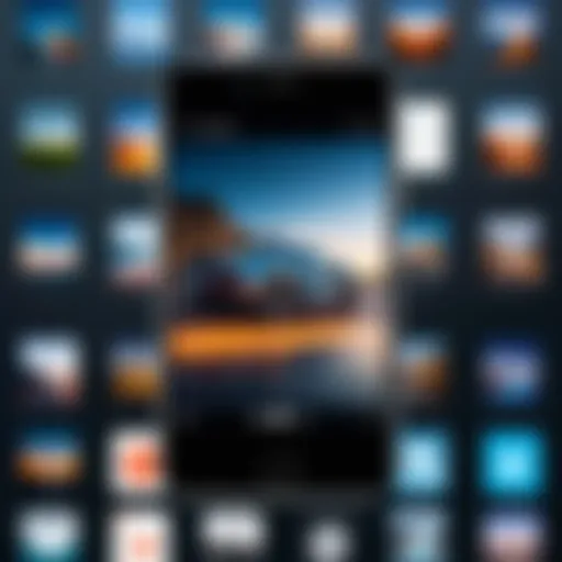 A smartphone displaying a locked photo gallery.