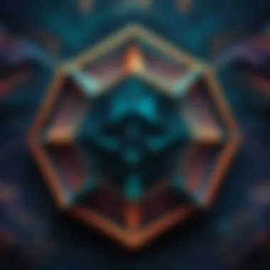 Geometric Patterns to Elevate Your iPhone Experience Dynamic geometric pattern wallpaper ideal for tech enthusiasts.