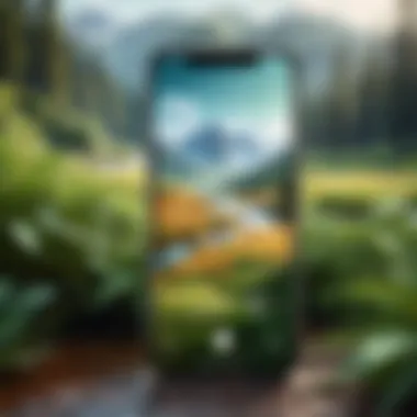 Tranquil Nature Themes for Device Personalization Nature-inspired wallpaper featuring a serene landscape.