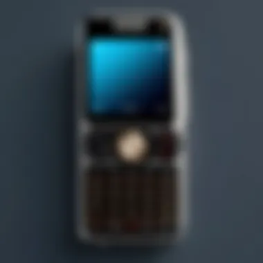 Classic Flip Phone Design A vintage flip phone showcasing its classic design