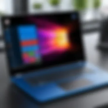 Exploring Creative Applications on Windows 10 A user exploring creative applications on a Windows 10 laptop