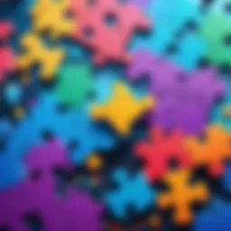 Engaging puzzle game interface showcasing vibrant colors and intricate designs