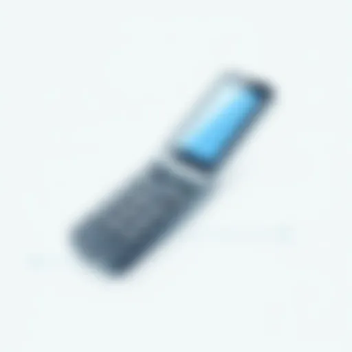 Elegant touch screen flip phone showcasing its sleek design
