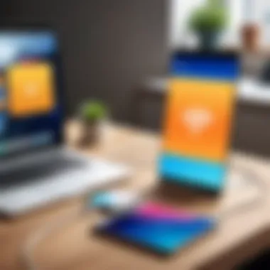 Wireless File Transfer Between Devices Wireless file transfer illustration
