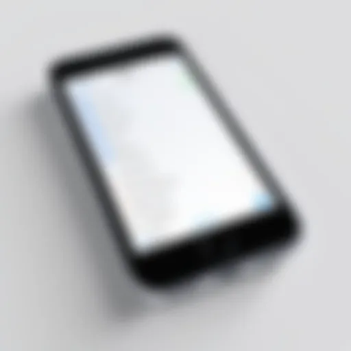 Illustration of iPhone message transfer interface