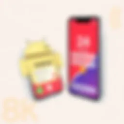 Illustration depicting the transition from Android to iPhone