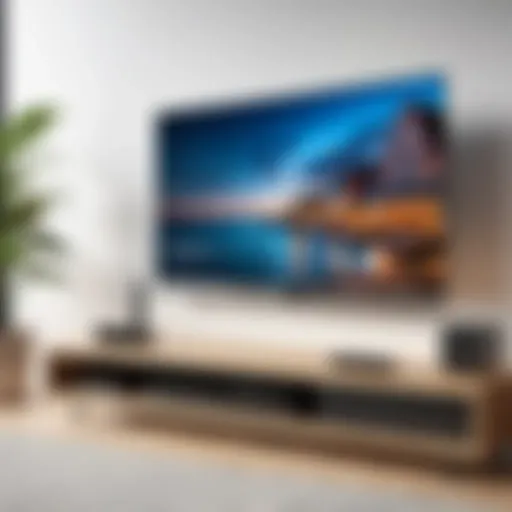 A sleek streaming device connected to a television