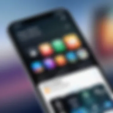 App Store Interface on Smartphone Smartphone displaying App Store interface