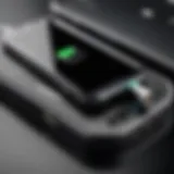 A close-up view of a smartphone charging port with a cable inserted