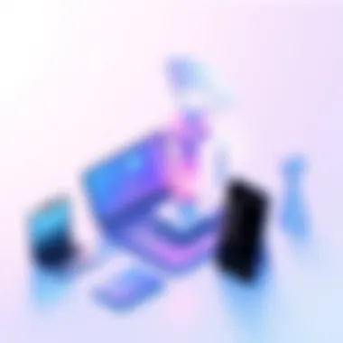 Visual representation of 5G WiFi connectivity with smart devices