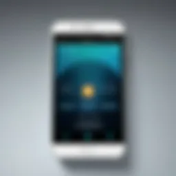 Illustration of a smartphone with an app locker interface