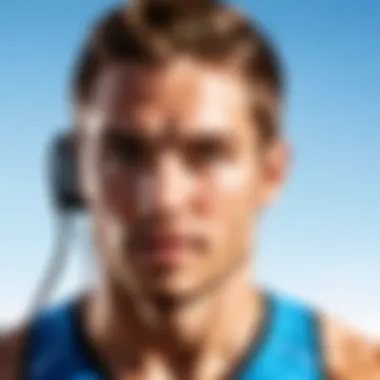 Athletes and Bone Conduction Athletes using bone conduction headphones during training