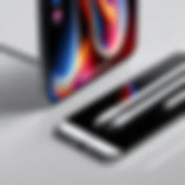 Apple Pencil and iPhone Compatibility Close-up of Apple Pencil next to an iPhone