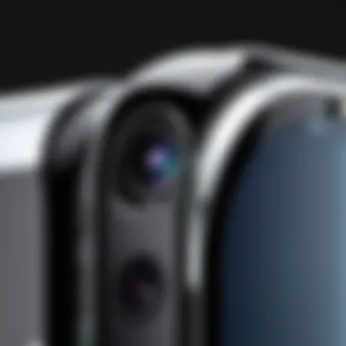 iPhone Camera in Action Close-up of an iPhone capturing a photo with sound effect