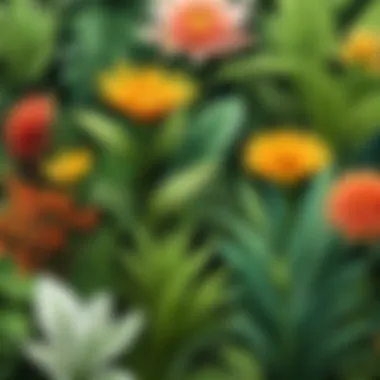 Diversity of Plants An array of diverse plants in a natural environment