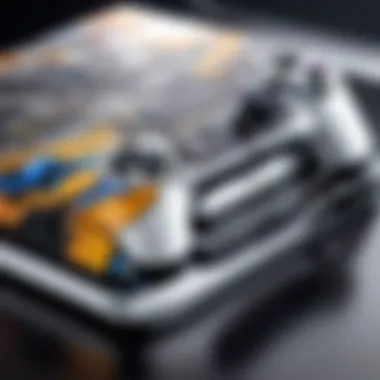 Custom Design Skin Cover on PS4 PS4 console adorned with custom skin cover