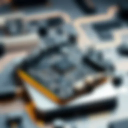 Compact motherboard design showcasing advanced circuitry