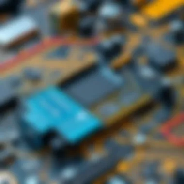 Technical specifications of a small motherboard highlighted