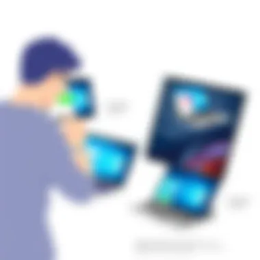 User Experience with Surface Laptops User interacting with different Surface Laptop models