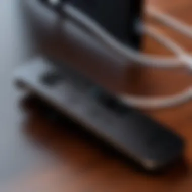 Charging Mechanics of Apple TV Remote Diagram illustrating the charging mechanics of the Apple TV remote