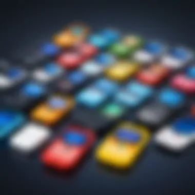 Diverse Range of Burner Phones Diverse range of burner phones displayed together