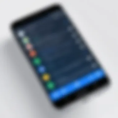 Navigating Android Messages Features User navigating through the features of Android Messages