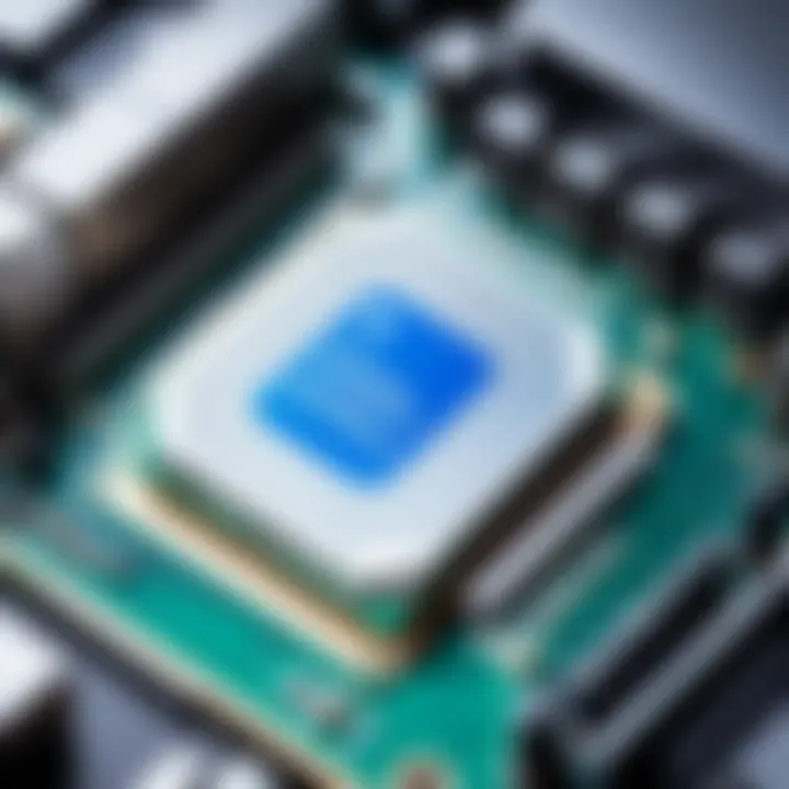 Close-up of thermal paste application on a CPU