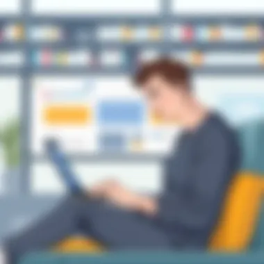 User Enjoying Chromebook for Browsing A user enjoying a Chromebook for casual browsing