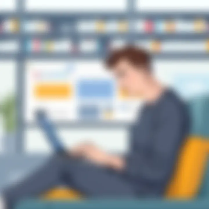 User Enjoying Chromebook for Browsing A user enjoying a Chromebook for casual browsing